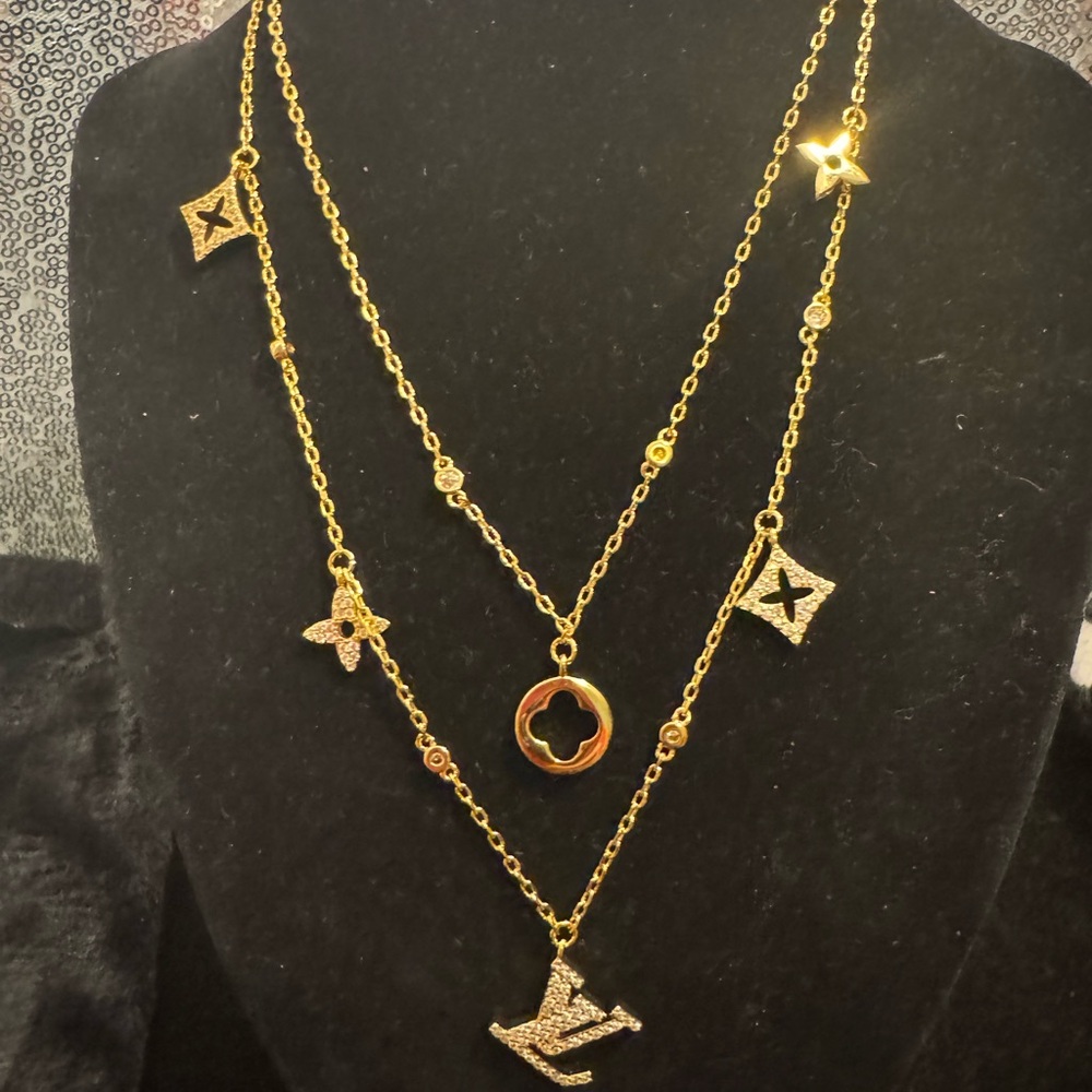 Louis Vuitton Monogram Gold Charm Necklace - Picture 2 of 6